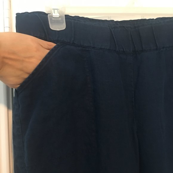 Pure Jill linen cropped pant, sz L - Picture 3 of 10